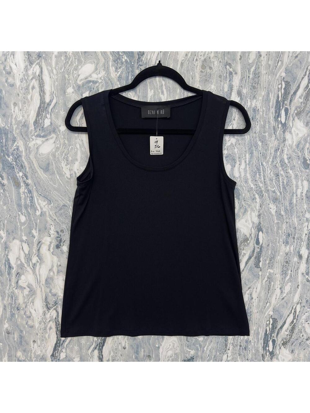 Designer Black Sleeveless Tank Top (M)